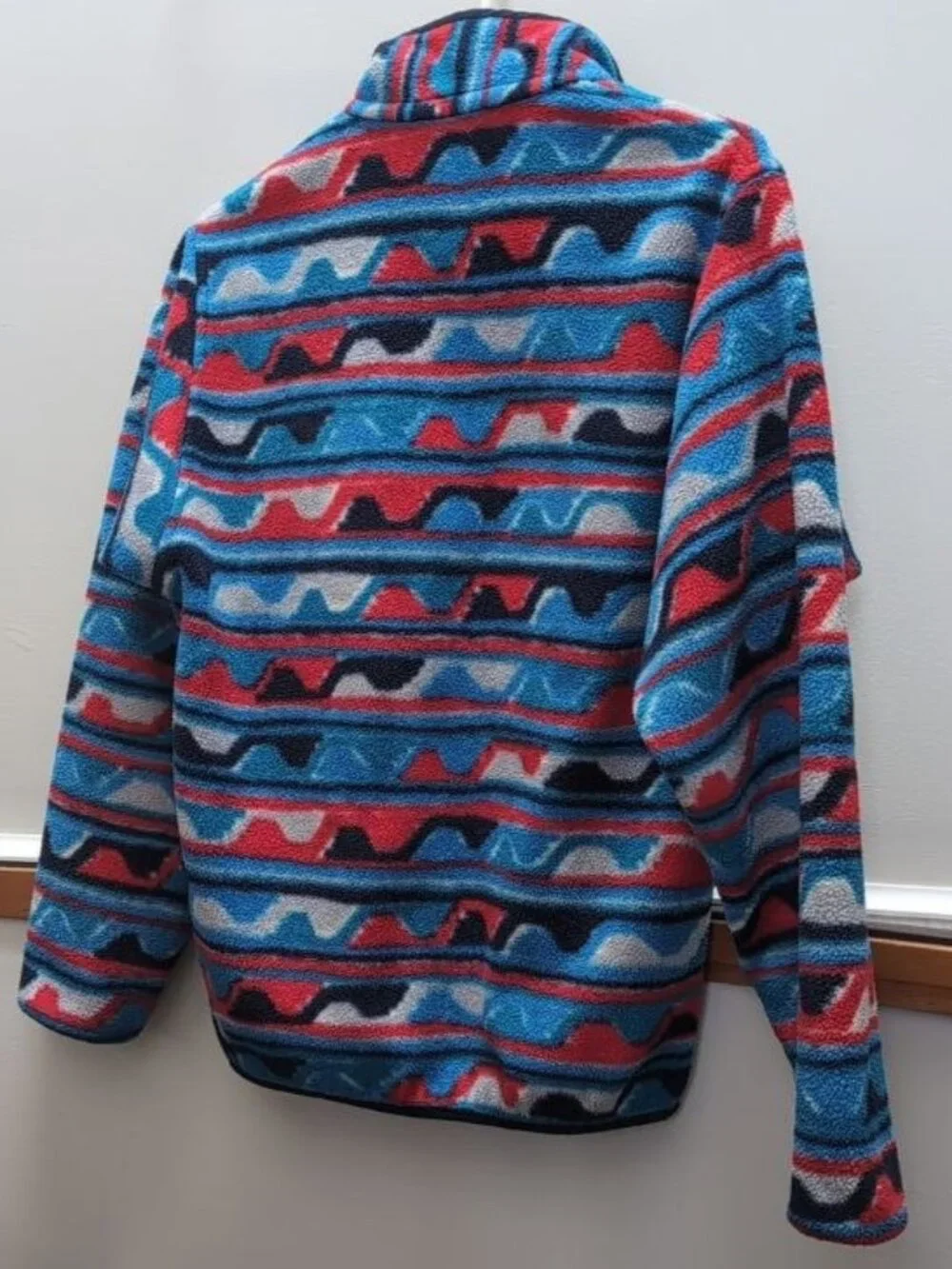 Patagonia Synchilla Snap-T Aztec Blue Delta Waves Pullover - Picture 2 of 12